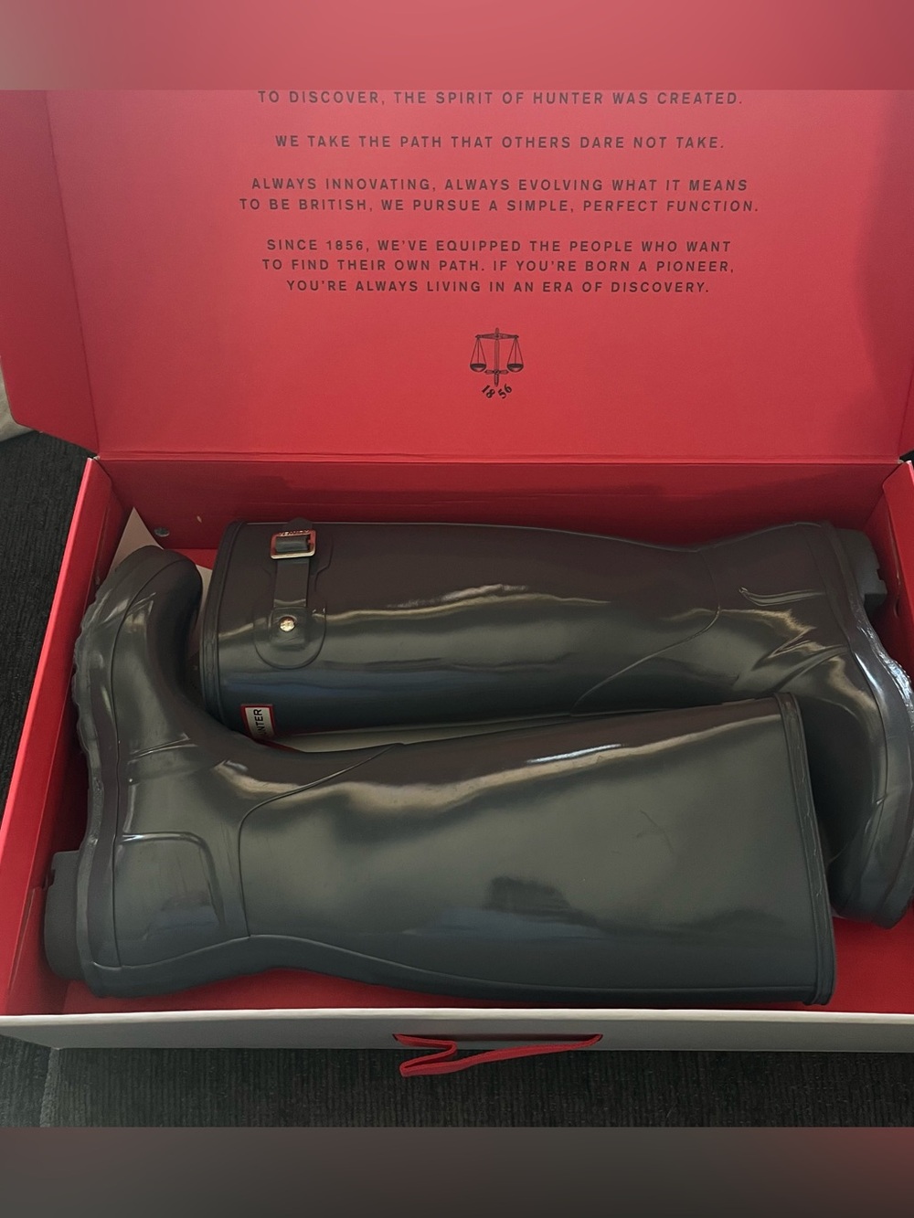 Hunter Gray Tall Boots Woman’s Size 7